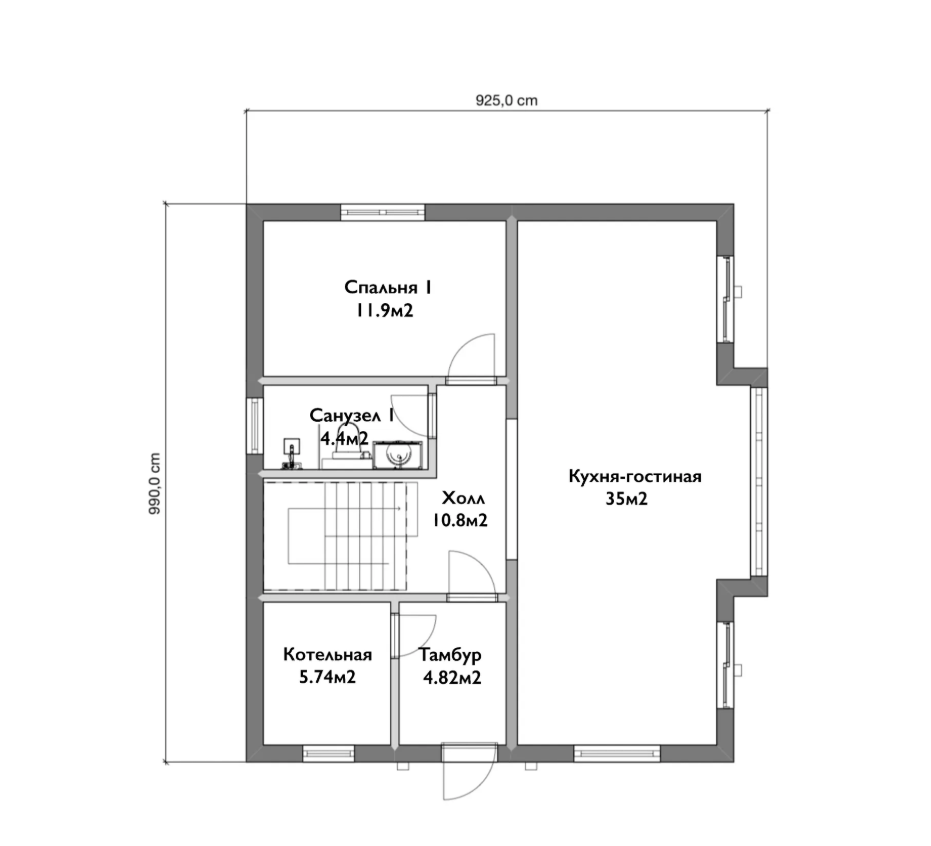 Поэтажный план 1