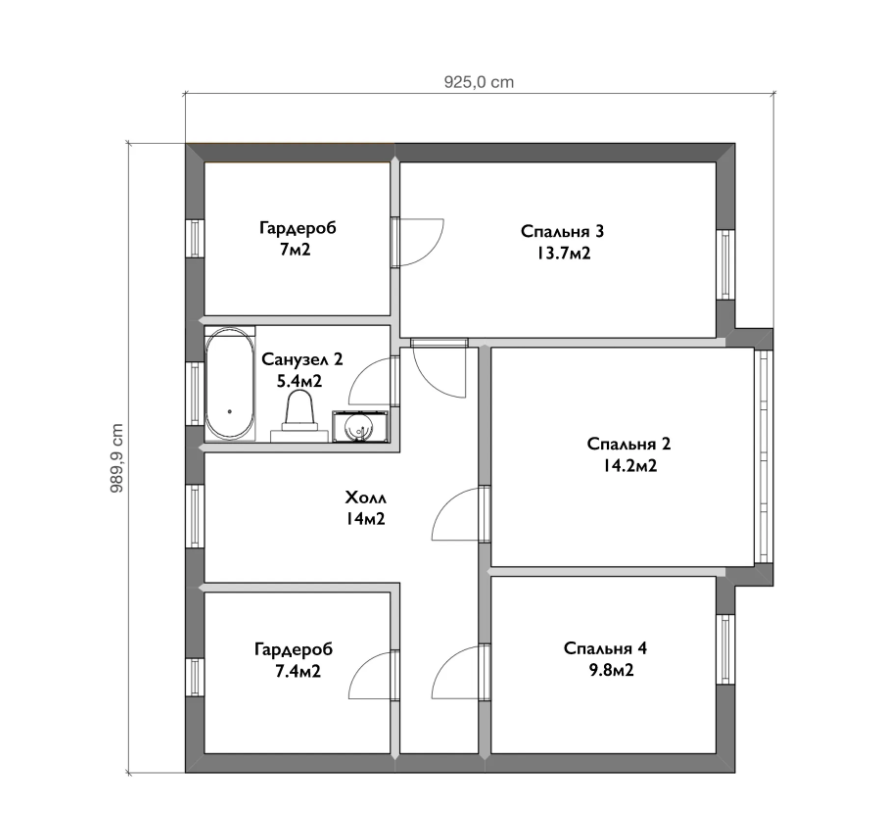 Поэтажный план 2